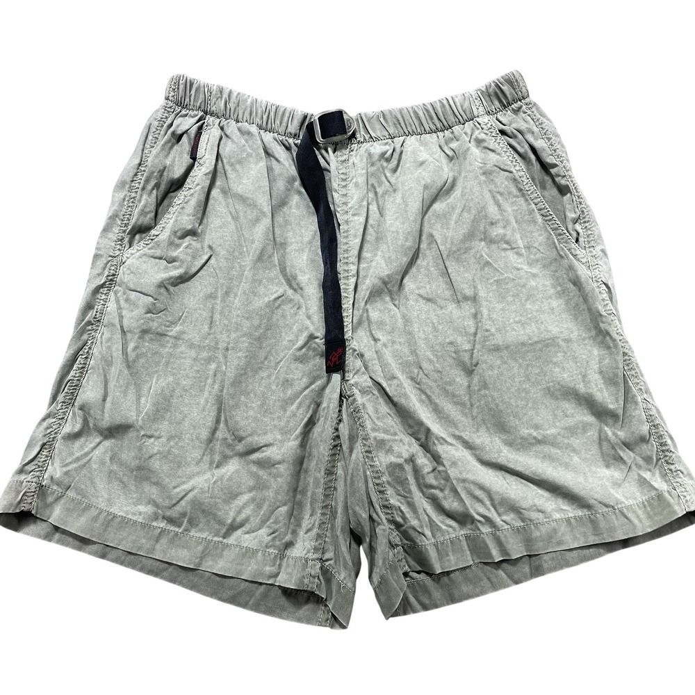 Vintage Gramicci Shorts Mens Small Green Canvas 6" Inseam Adjustable Hiking